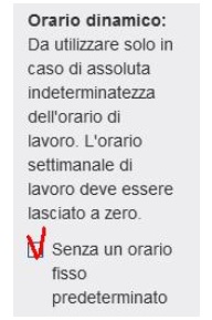 Orario non predeterminato e sempre variabile collaboratore domestico